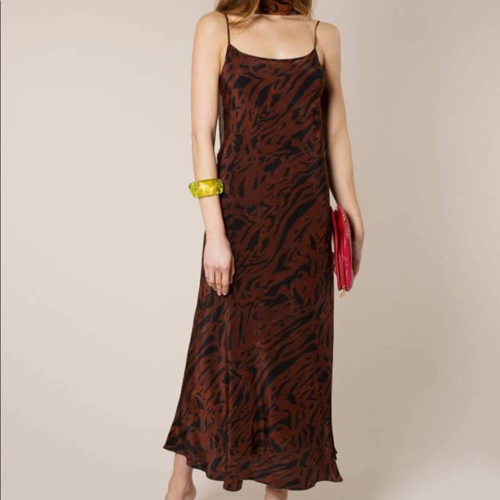ISO RIXO London holly tiger print maxi slip dress in size S or XS